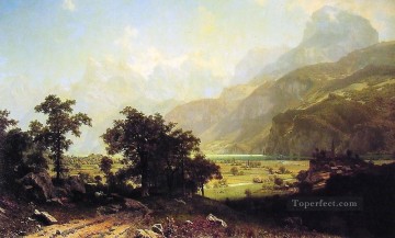Albert Bierstadt Painting - Lake Lucerne Albert Bierstadt